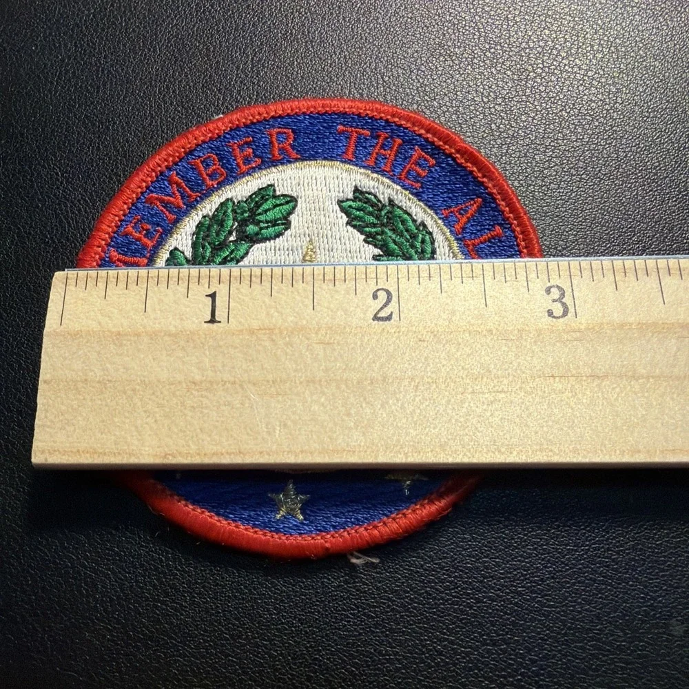Vintage Remember The Alamo Embroidered Patch Texas Souvenir